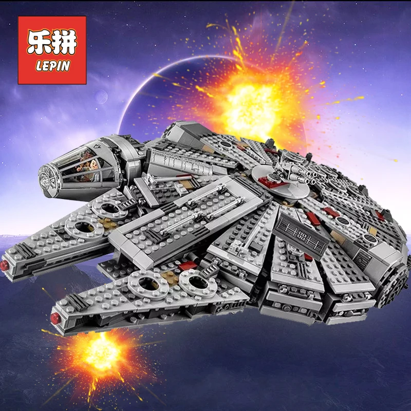 

Hot Lepin 05007 Force Awakens Millennium Set Falcon Building Blocks Toy Compatible Legoing Star 75105 Wars Kids Lepin Bricks Toy