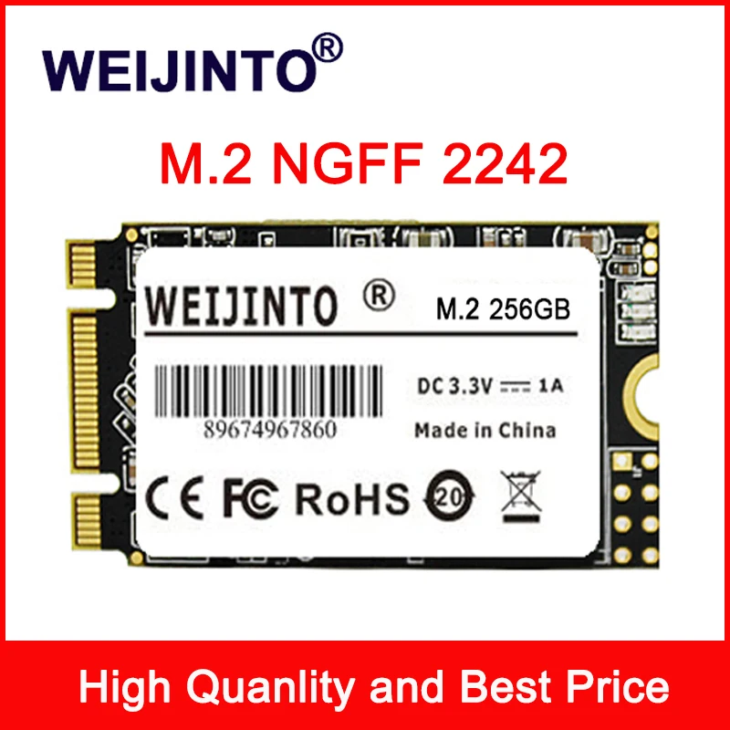 WEIJINTO m.2 SSD 2242 128 ГБ 256 ГБ 512 ГБ 120 240 1 ТБ HDD 2242 мм NGFF SSD 360 гб M2 жесткий диск для ноутбука