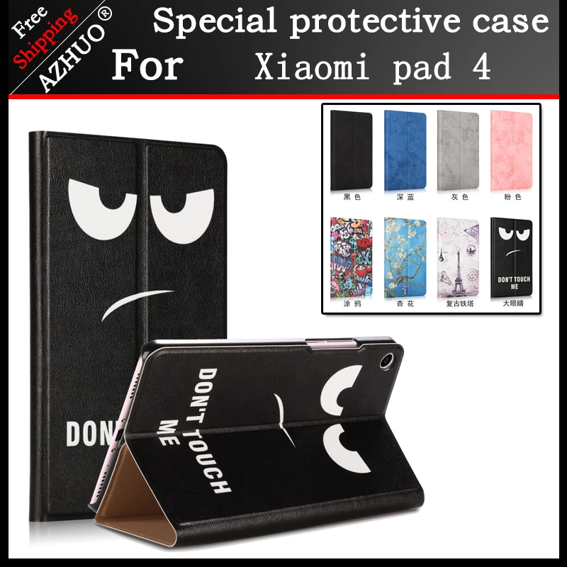 

Smart Tablet Fundas For Xiaomi Mi Pad 4 8.0 Inch PU Painting Magnet Sleep Cover Stand Case For Mipad 4 Protective Cover Coque
