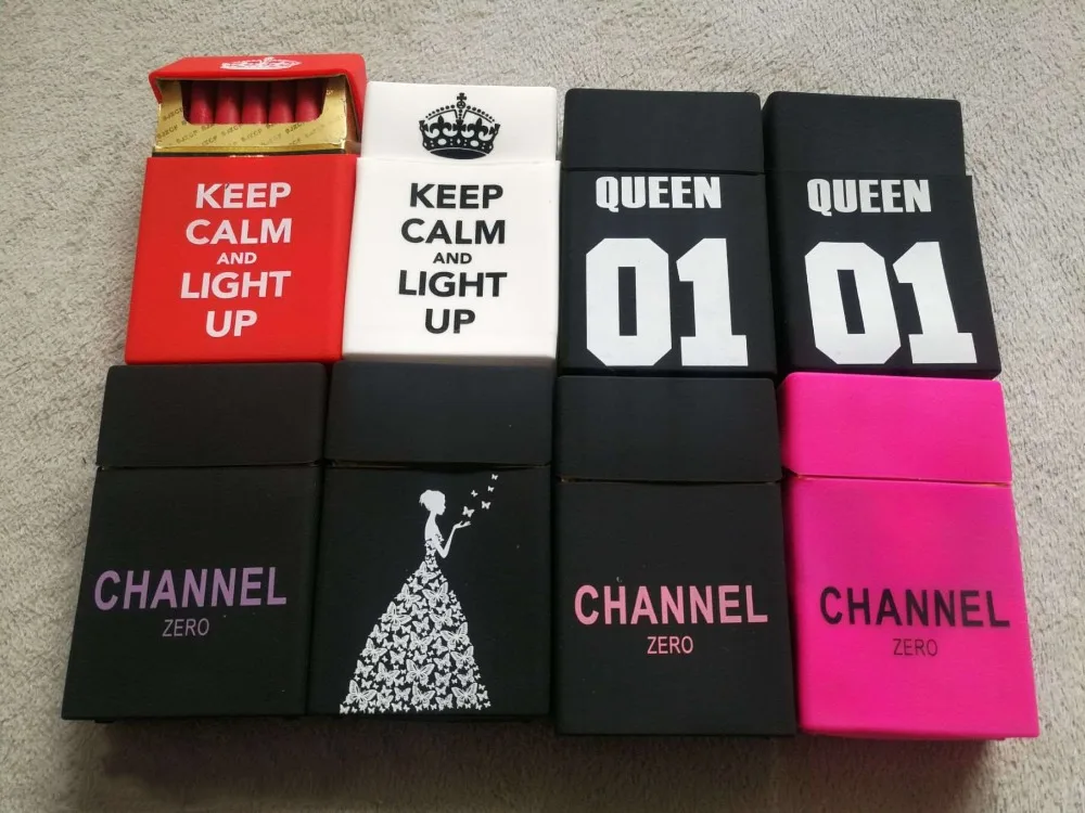 Мягкий резиновый чехол для сигарет QUEEN KING KEEP CALM Модный женский курения девушек