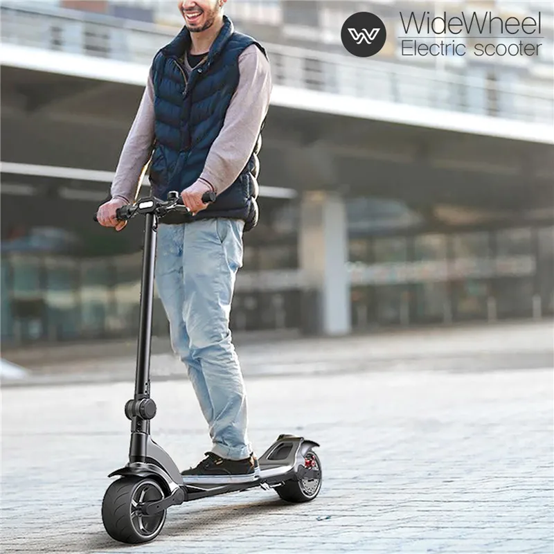 Sale Wide wheel electric scooter 48V lithium battery 500w power 45km/h motor fold electric escooter double drive shock scooter 14