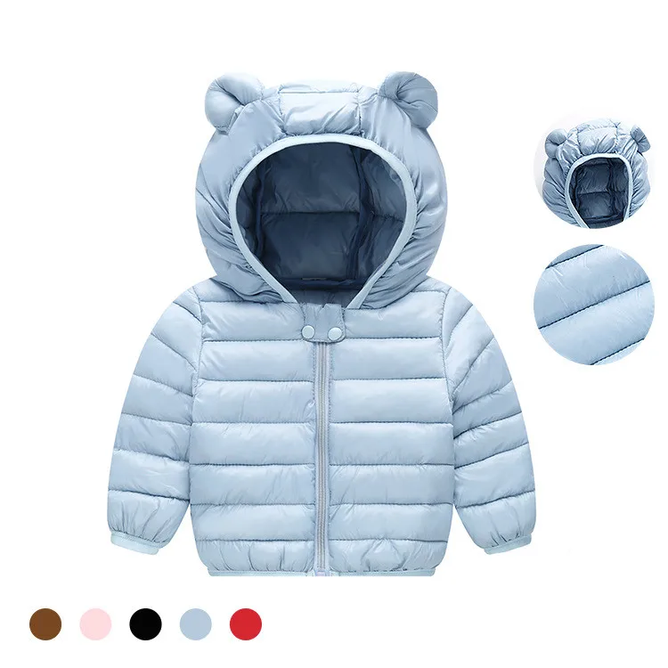 

100% cotton cat ear cute baby girls boys kids winter coat toddler girl autumn fall clothes snowsuit coats jacket tops Christmas