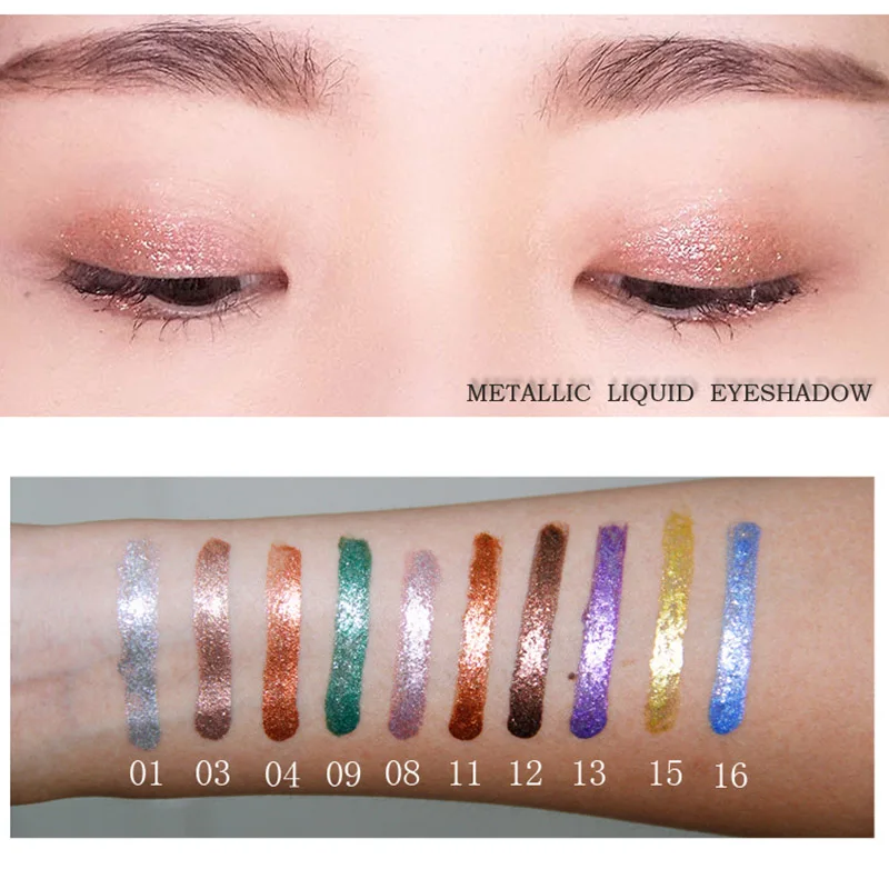 

Dropshipping 1 Pcs Eye Shadow Liquid Glitter Long Lasting Makeup Cosmetics Gift for Women SMJ