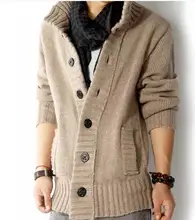 2018 Mens Spring And Autumn Caddigan Sweater Coats Casual Single Breasted Knitted Coats Male Sweater Outwear Knit Jackets K524