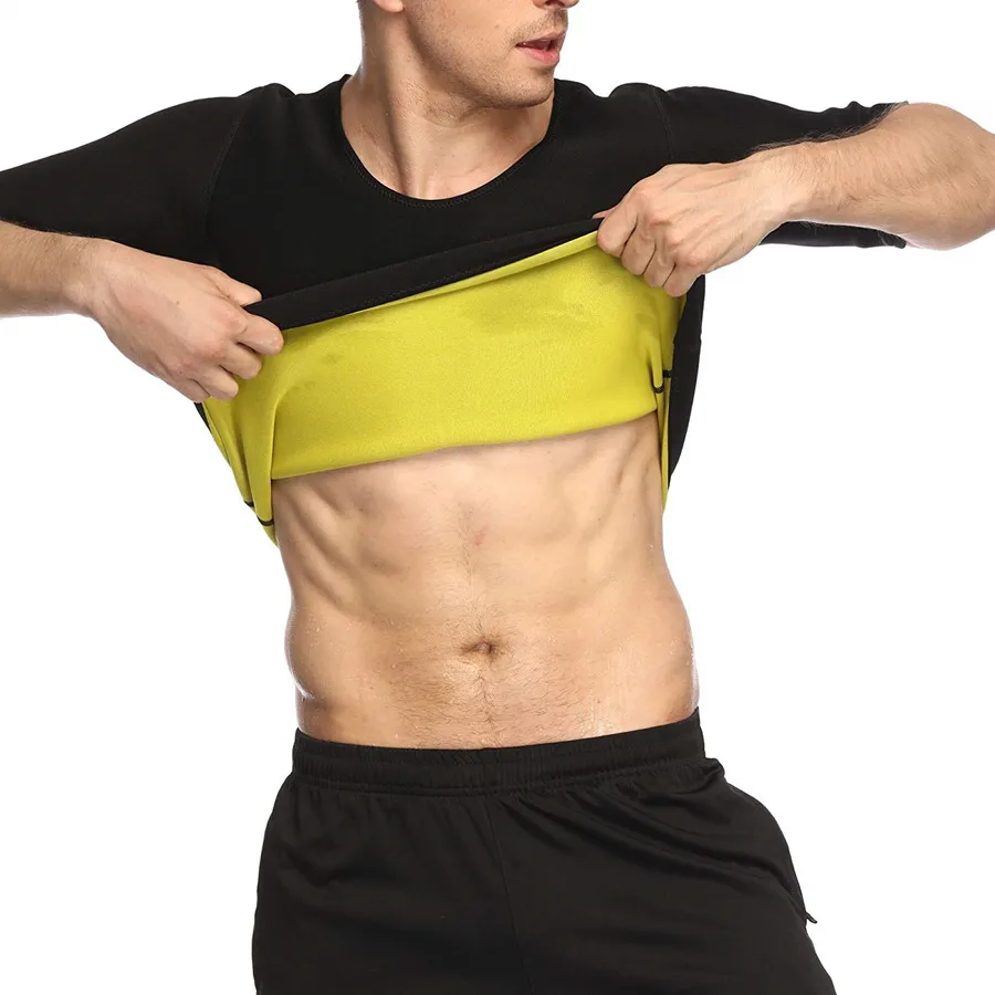 

Men's Slimming T-Shirt Body Shapers Short Sleeve Vest Thermo Sauna Weight Loss Shapewear Neoprene Sweat Fat Burning Corsets