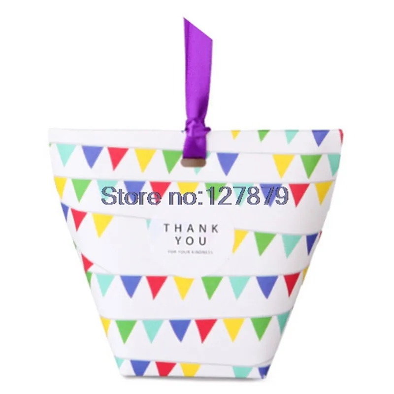50pcs Colorful flag Candy Box ,paper gift bag,gift wrapping