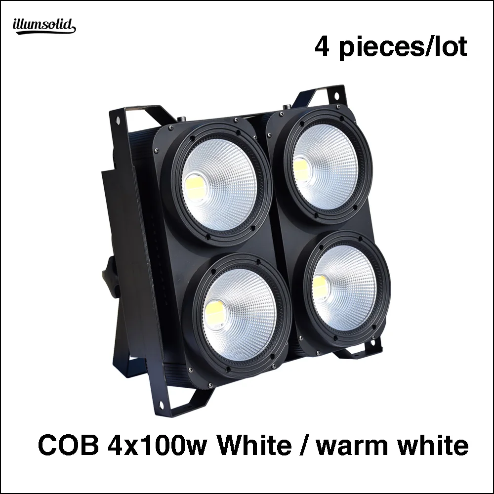 4 шт./лот Высокая мощность глаза 4x100 Вт cob эффект Led Блиндер/теплый белый Dmx сценическое освещение