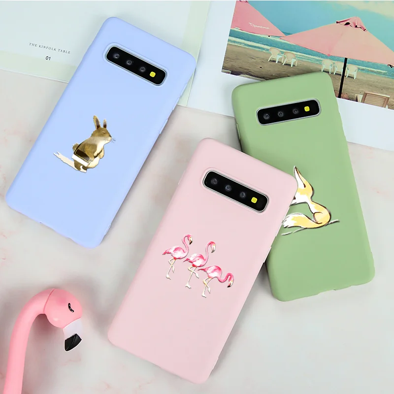 Чехол для Samsung S10 Plus мультяшный чехол S10e Galaxy S8 S9 Lite силиконовый мягкий бампер из