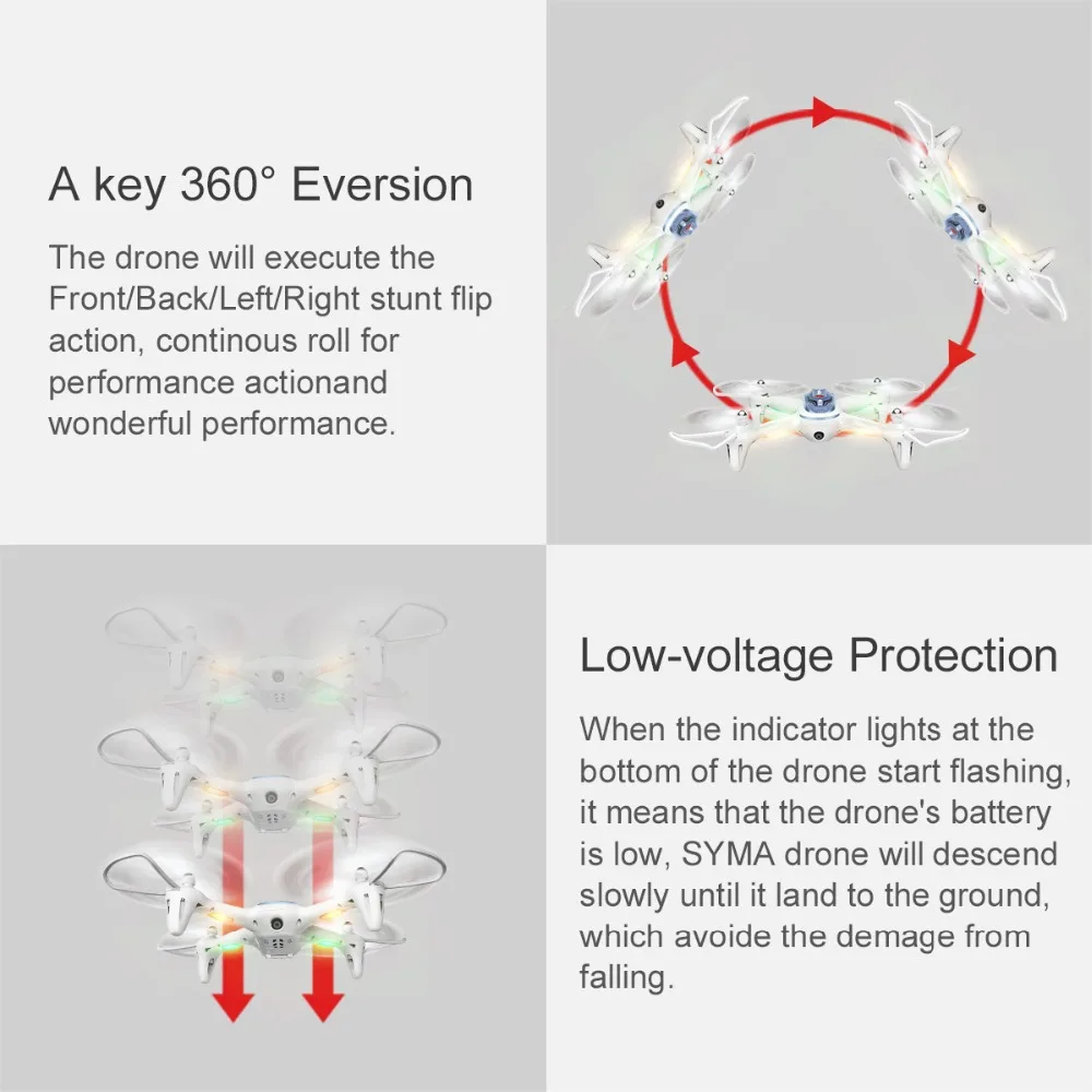 SYMA X15W Радиоуправляемый вертолет Радиоуправляемый квадрокоптер Дрон 4CH 2,4 GHz Aircraft6-Axis гироскоп 3D лоскут Карманный Дрон игрушки для детей