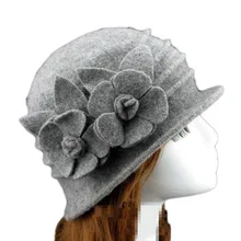 Новые женские шляпы Fedoras из чистой шерсти, зимние шапки для женщин с цветочным принтом, повседневные брендовые теплые женские осенние мягкие шляпы для девушек