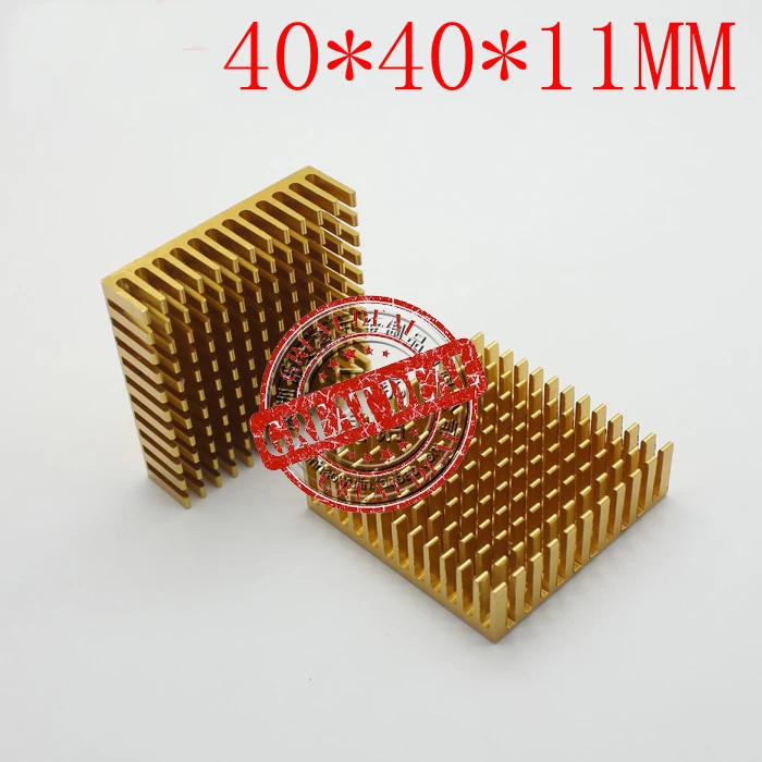 Free Ship 100PCS Aluminum IC Heatsink 40*40*11MM Chip Thermal block