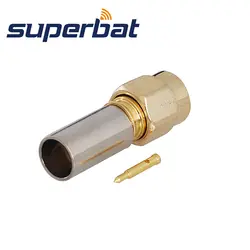 Superbat RF коаксиальный соединитель SMA штекер Pin прямой прижим для RG59 LMR200 коаксиальный кабель для установки внутри базовой станции антенны