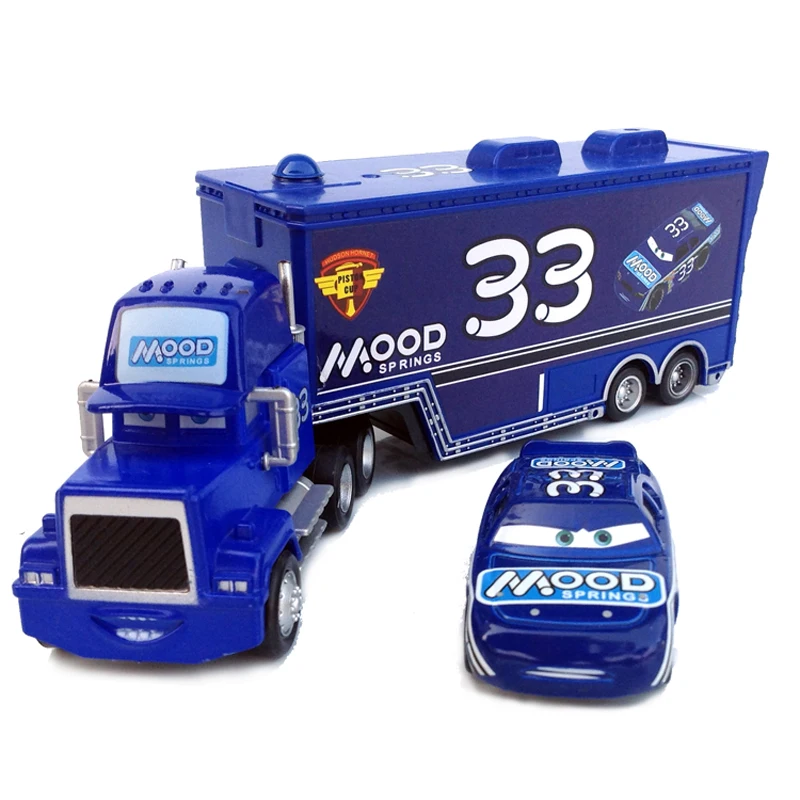 

100% Standard Metal No.33 Uncle Jimmy Race Car Driver Container Truck and His Car Model Vehicle Toy for kids