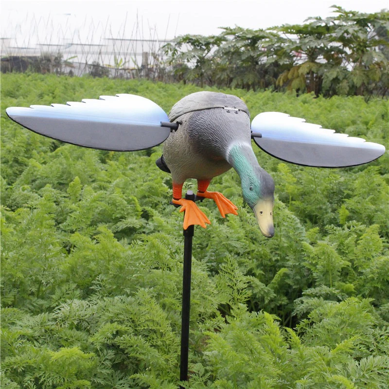 

PDDHKK Duck Decoy DC 6V/12V Power 50-100 Meters Remote Control Pe Mallard Decoy Hunting Duck With Magnet Spinning Wings