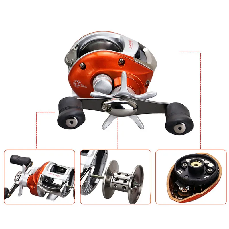 

High Speed Baitcasting Pesca 6.3:1 New 12+1BB Ball Bearings Right/Left Handle Bait Casting Carp Fishing Reel