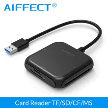 AIFFECT 4 in 1 USB 3.0 Smart Card Reader Flash Multi Memory Card Reader for TF / SD / MS / CF Memory OTG Card Reader Converter цена AIFFECT 4 in 1 USB 3.0 Smart Card Reader Flash Multi Memory Card Reader for TF / SD / MS / CF Memory OTG Card Reader Converter цены онлайн