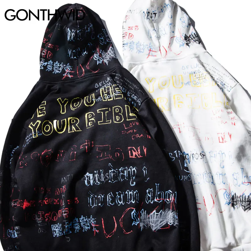 mens graffiti hoodie