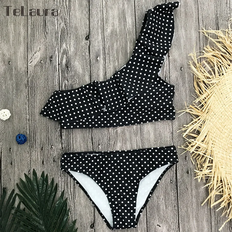 2019 Sexy Bikini Women Swimwear Push Up Swimsuit Ruffle Bathing Suit Polka Dot Biquinis Summer Beach Wear Swim Suit Female