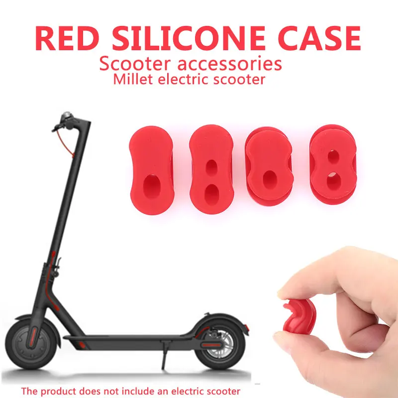 

4PCS/Lot Scooter Silicone Case For Xiaomi Mijia M365 Red Silicone Sleeve Protector Scooter Accessories Scooter Kids Toys