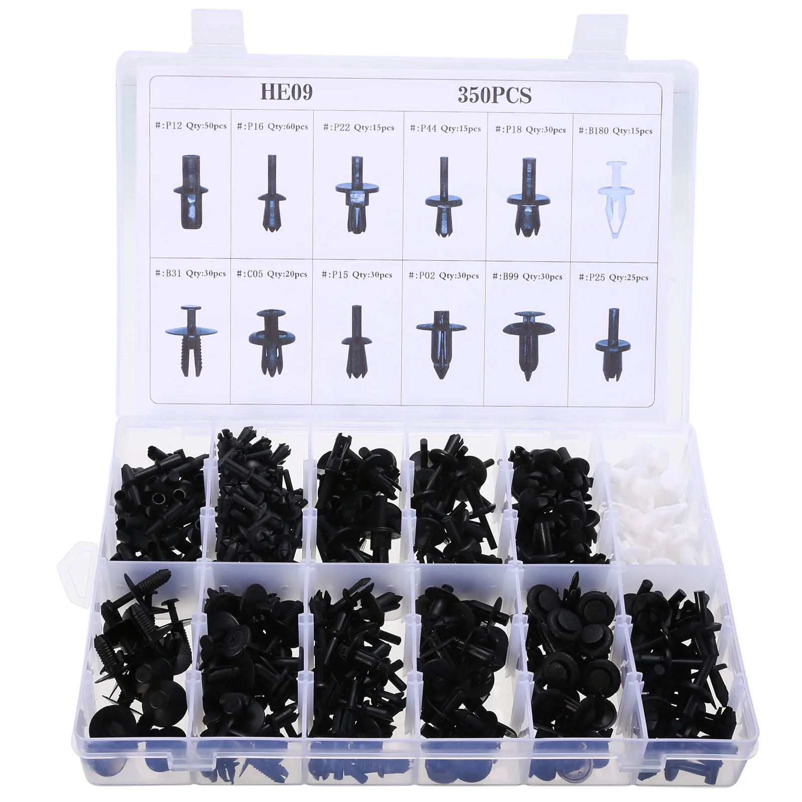 350Pcs Plastic Car Body Push Pin Rivet Fasteners Trim Moulding Clip Screw driver