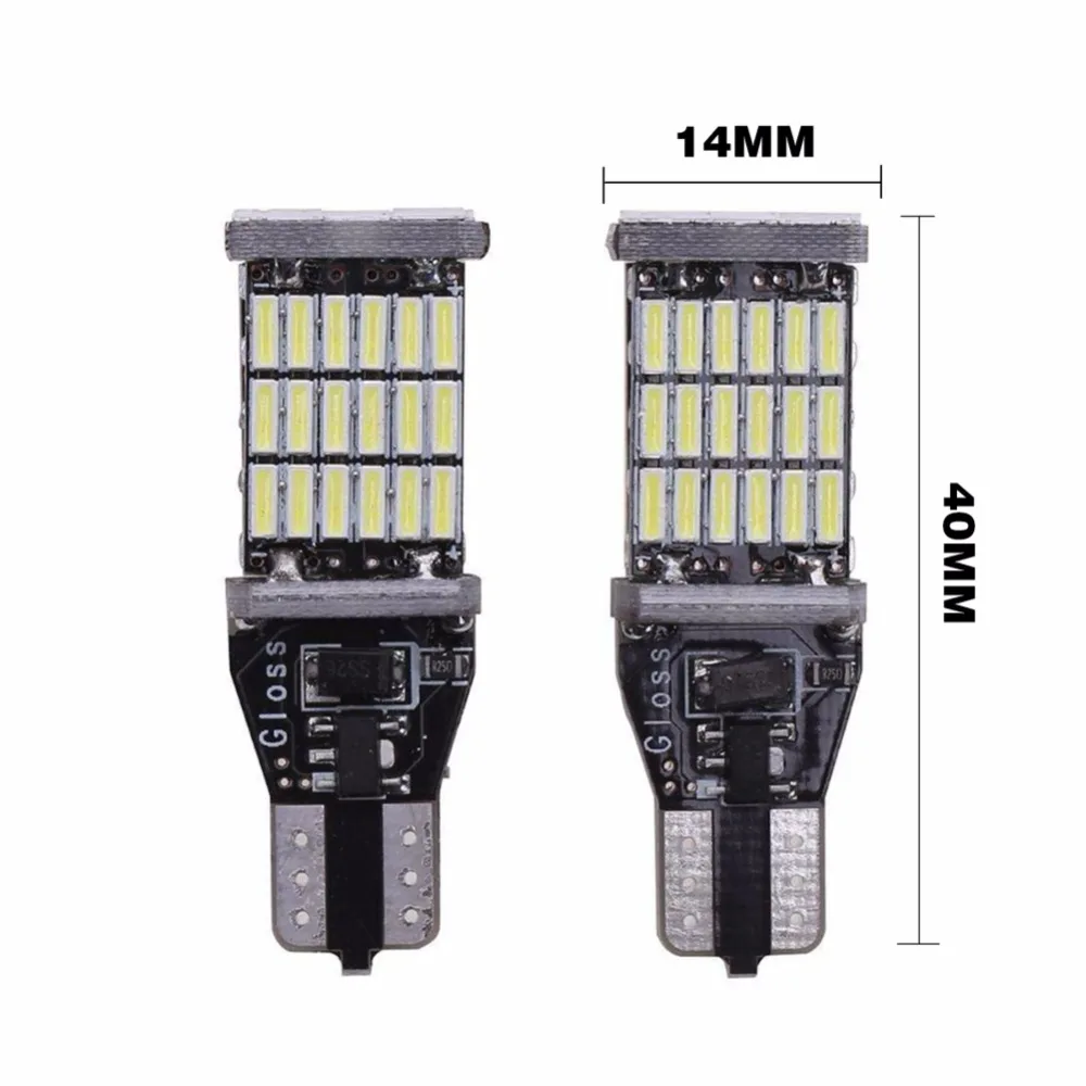 2 шт. Canbus Габаритные фары Чтение свет T15 W16W 921 45 SMD светодио дный 4014 супер яркий AutoInterior лампы освещения автомобильные аксессуары