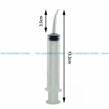 

10pcs dental disposable consumables Silicone conveyor carrier impression material mixed washing curved tip syringes 12ML