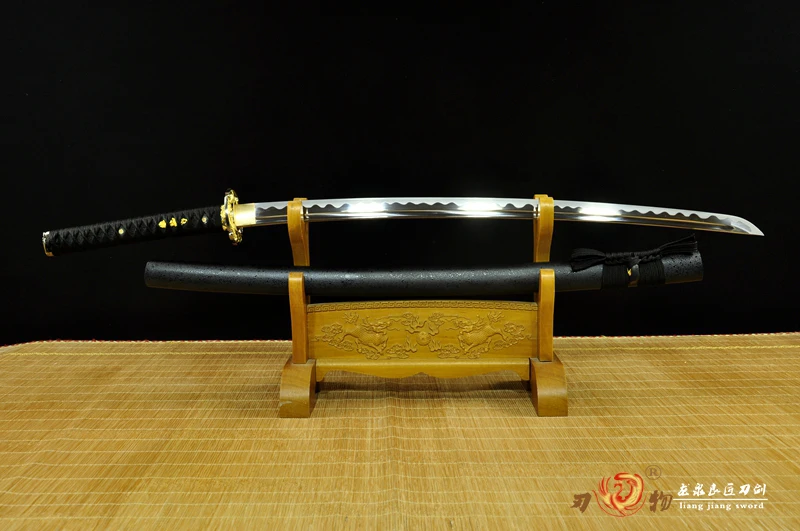 hand forged 9260 spring steel Japanese Samurai Sword Wakizashi full tang sharp.