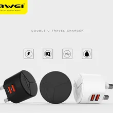 Зарядное устройство адаптер питания US Plug 5 в 2 порта USB зарядное устройство с Умной технологией супер зарядки для телефона Горячая складной путешествия