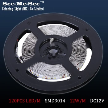

50M/lot SMD 3014 LED Strip DC12V IP65 Waterproof 120LED/M LED Flexible light Ribbon Christmas Decoration, total 50M, SMDT-30-120