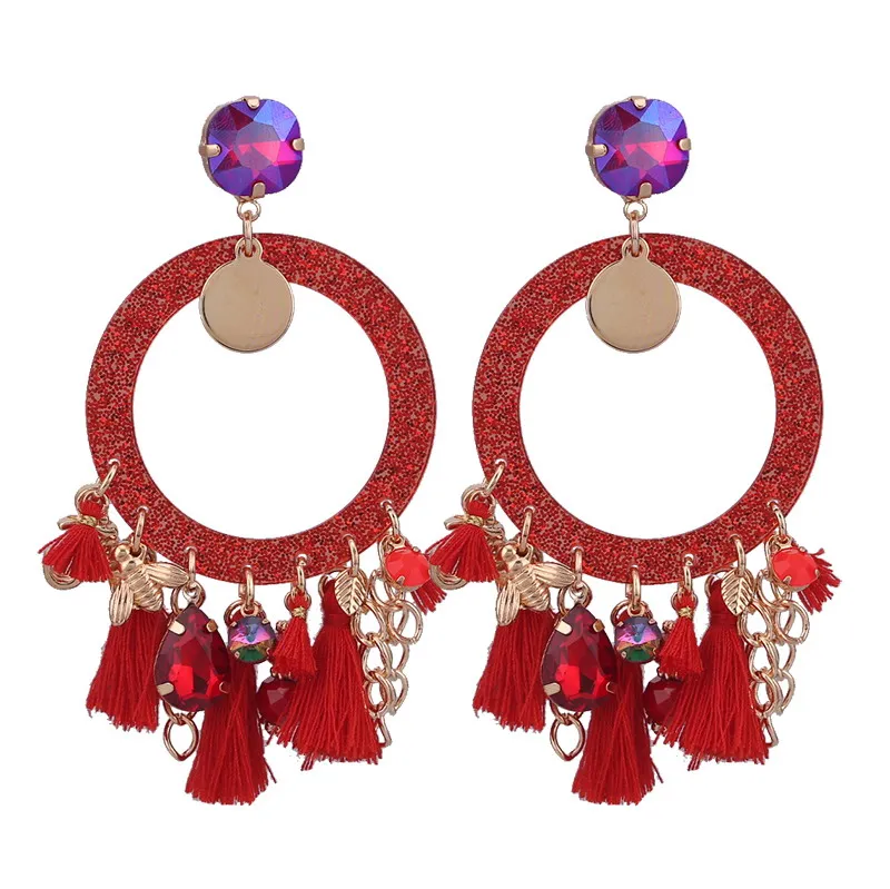 Earrings for woman oorbellen Red