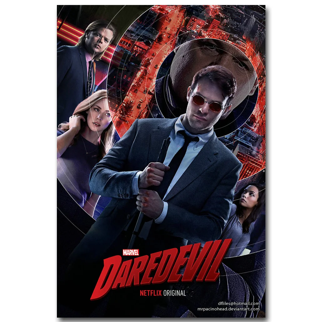 

Daredevil Superhero Art Silk Fabric Poster Print 13x20 24x36inch TV Series Matt Murdock Pictures for Room Wall Decoration 009