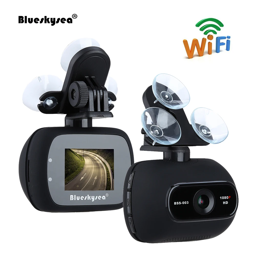 Автомобильный видеорегистратор Blueskysea BSS003 HD 1080P 2MP Wifi камера для автомобиля Novatek