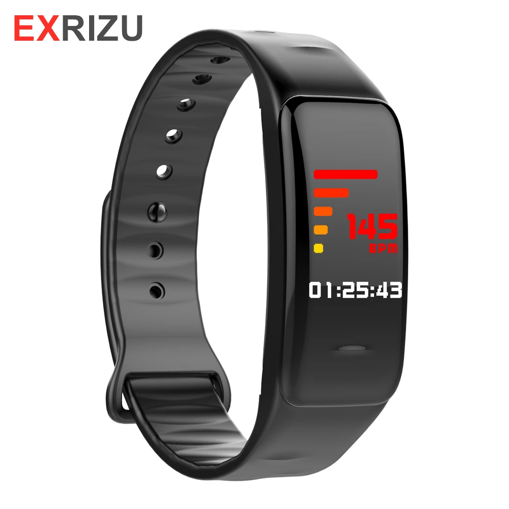 EXRIZU C1-Plus Bluetooth модный для мужчин и женщин умный Браслет пульсометр будильник