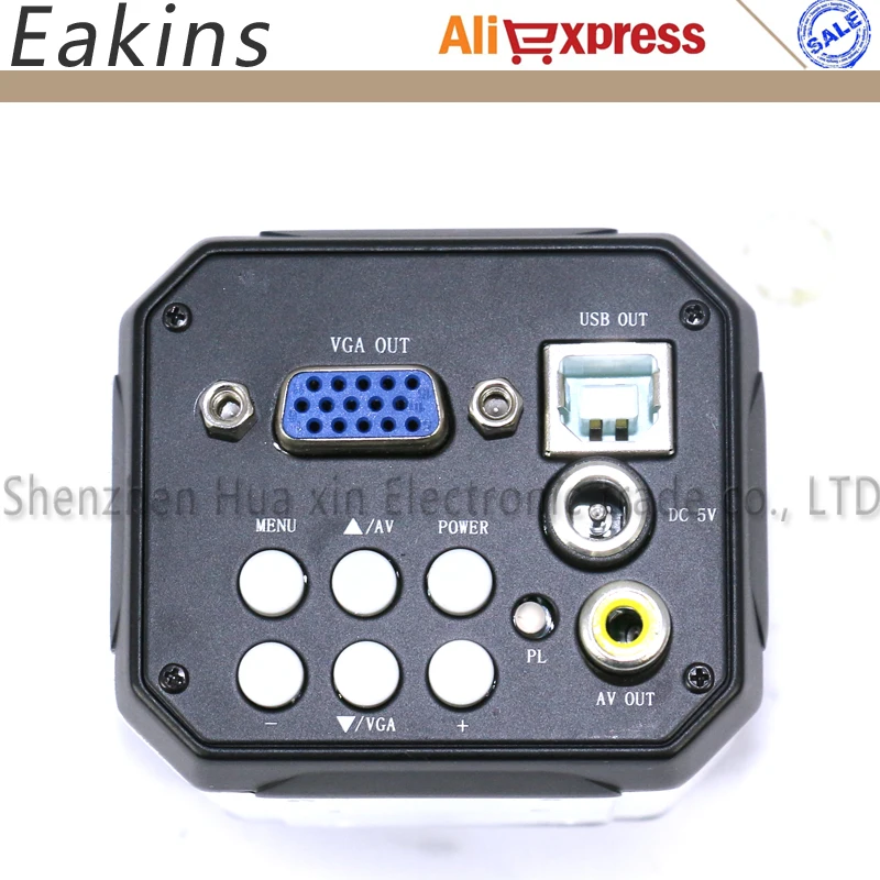 3 in1 مجهر رقمي كاميرا vga cvbs تلفزيون المخرجات usb + 56 أدت حلقة الضوء + حامل + 8-130X c جبل عدسة ل pcb/مختبر إصلاح