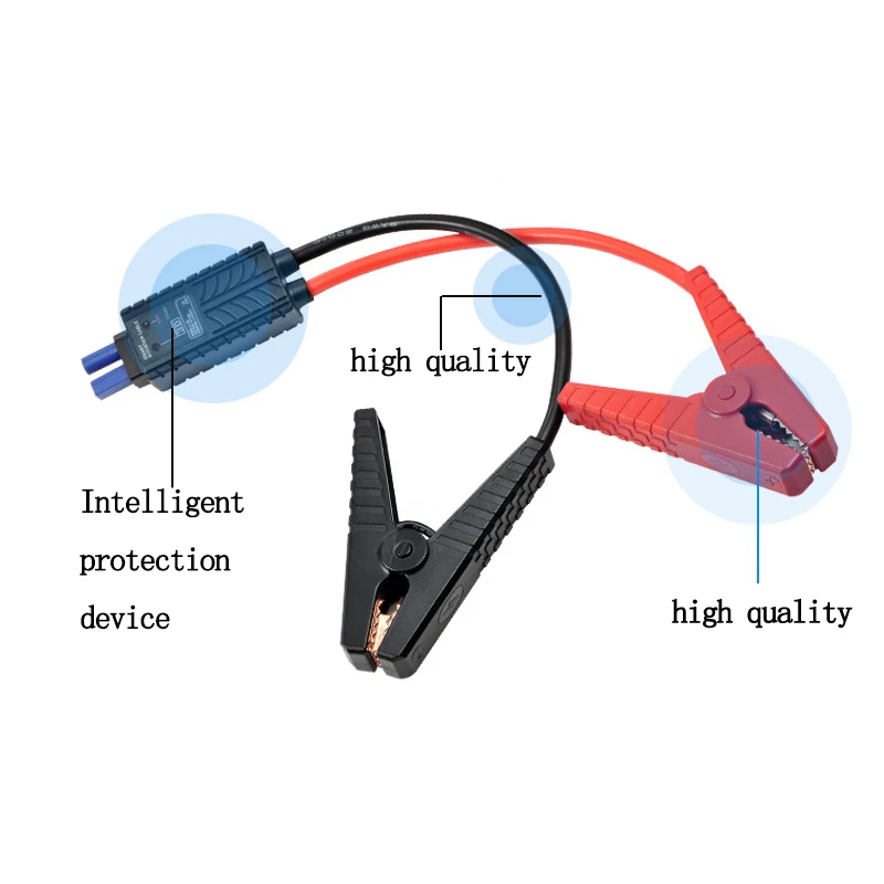 HCOOL Car Jump Starter Emergency Kit 24000mAh 1000A Peak Multifunction Quick Charge Power Bank Dual USB Charge Port Flashlight