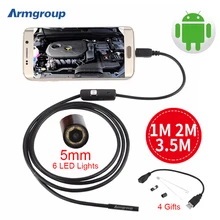 3.5 м 2 м 1 м micro usb android змея труба инспекции камеры эндоскопа 5.5 мм len водонепроницаемая камера otg android usb эндоскоп