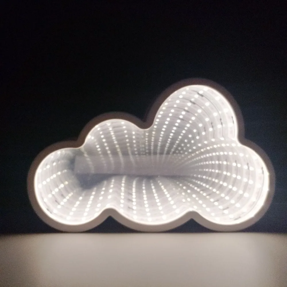 TONGER 3D Светодиодная туннельная лампа бесконечное зеркало ночные светильники