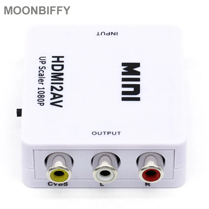 HDMI to RCA AV Converter HDMI to AV adapter Android TV Smart Box Laptop Chromecast for 1080P 720P 480P NTSC/PAL HDMI2AV