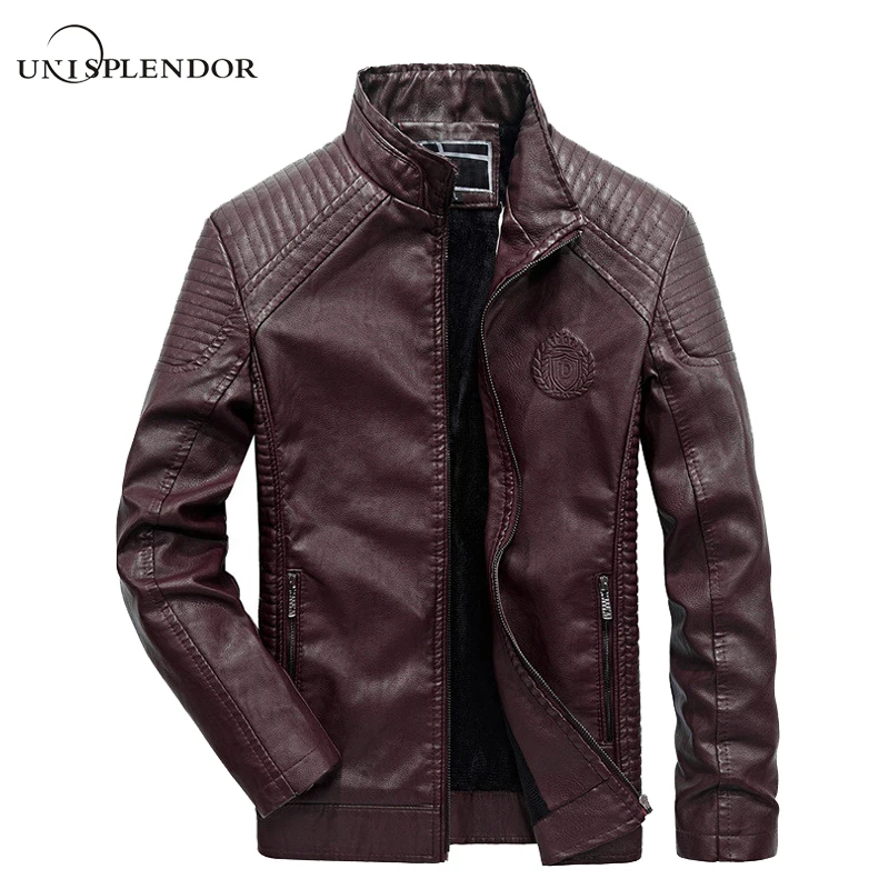 Faux leather jacket for winter