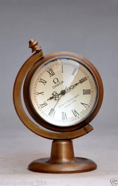 

Collectible Decorated Old Shake Table Mechanical Table Clock Inside tag