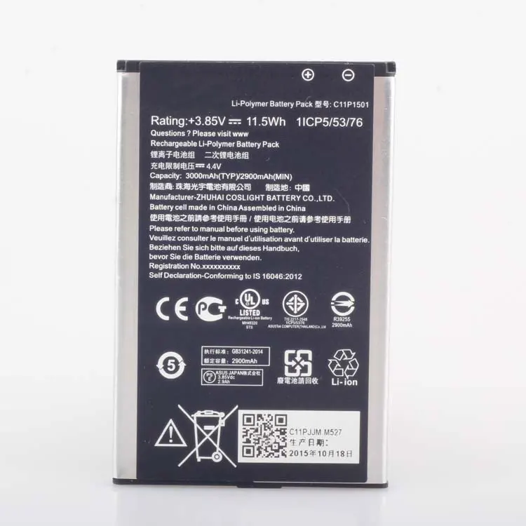 

ALLCCX high quality mobile phone battery C11P1501 for ASUS ZE500CL ZE551KL ZE601KL Zenfone 2E ZenFone 2 Laser 6.0