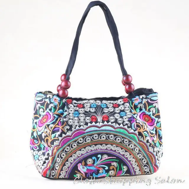 New National Ethnic Embroidery Bags Handmade Peony Erfly
