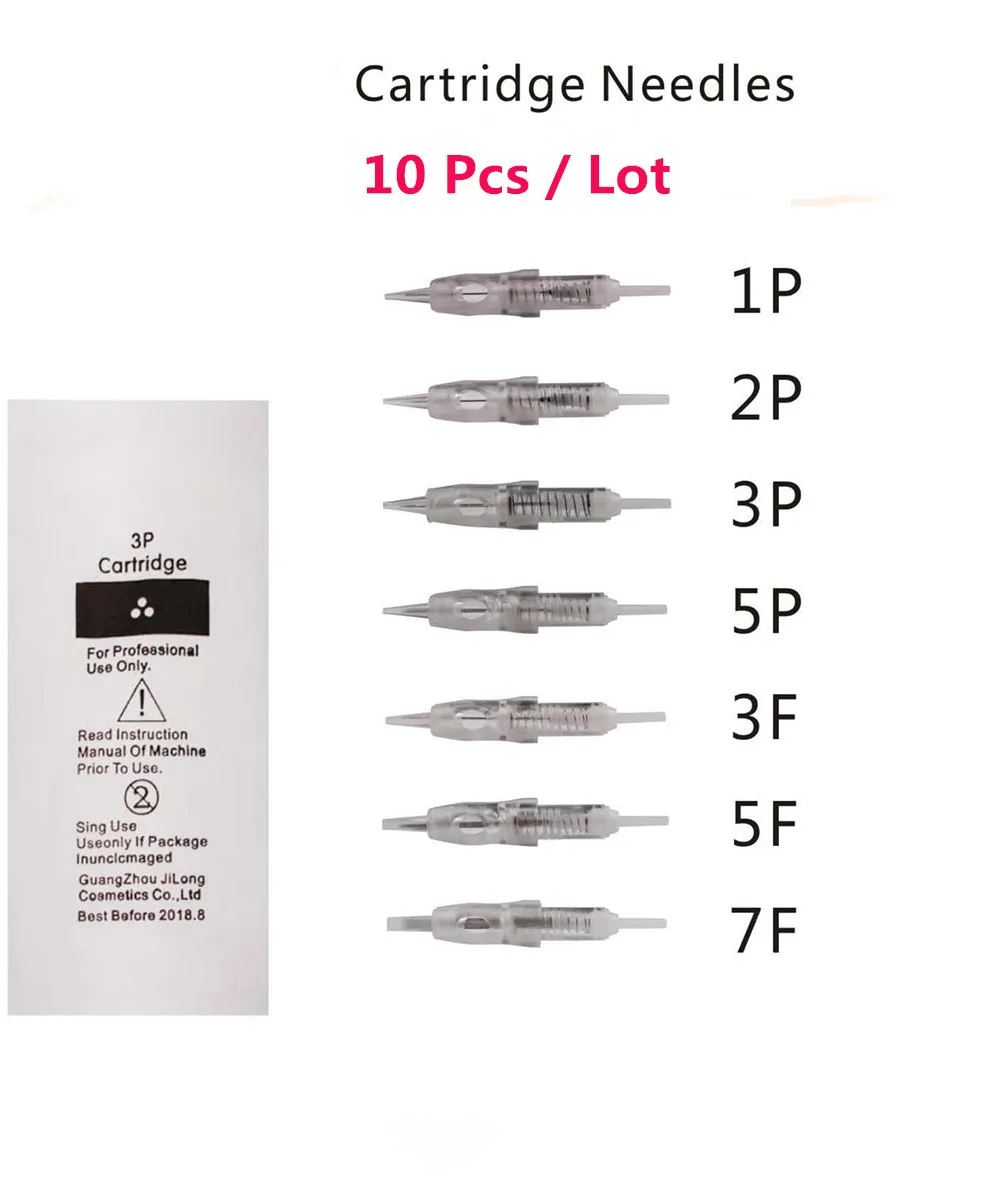 

10pcs 1P 2P 3P 5P 3F 5F 7F Tattoo Cartridge Needle for Eyebrow Lip Permanent Makeup Microgigmentation Device Tattoo Machine