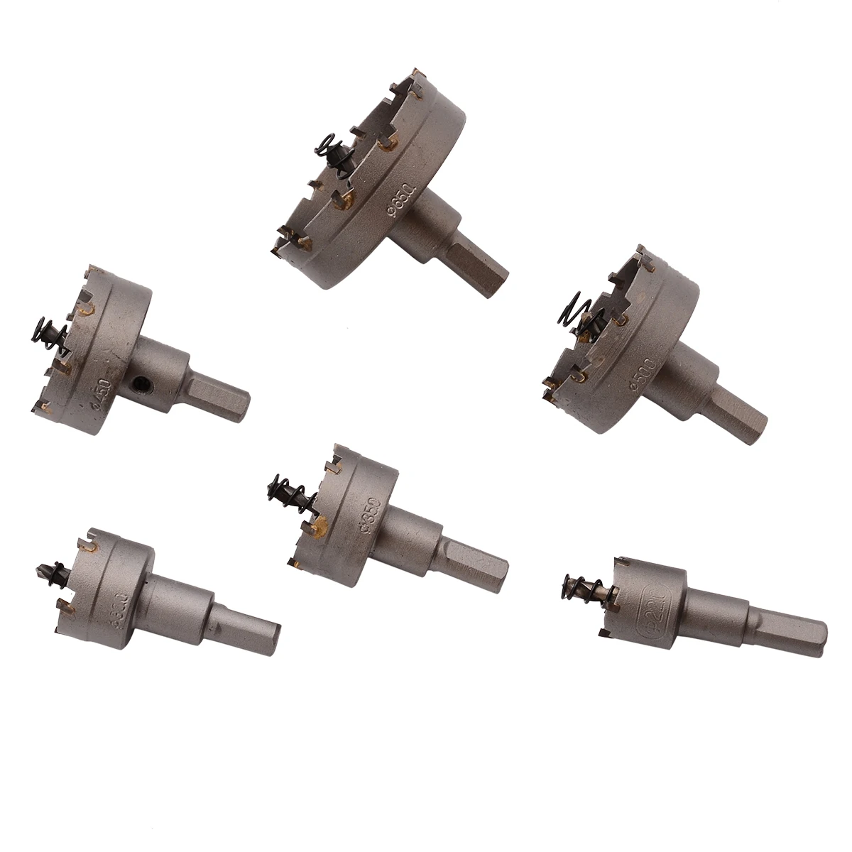6Pcs Carbide Tip Stainless Steel TCT Drill Bit Set Hole Saw Cutter Alloy Tool For Thick Steel Plates Cast Iron Stainless Steel 6Pcs Carbide Tip Stainless Steel TCT Drill Bit Set Hole Saw Cutter Alloy Tool For Thick Steel Plates Cast Iron Stainless Steel