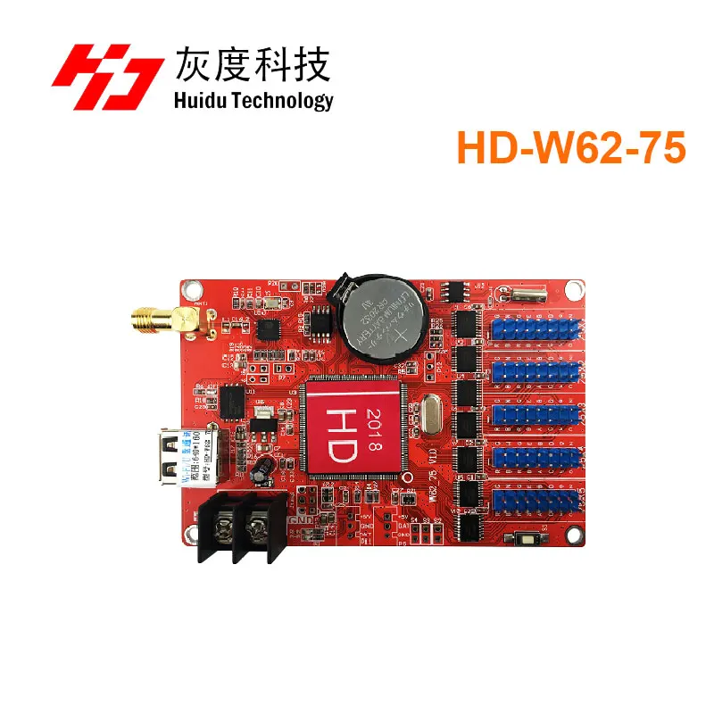 

huidu hd w62-75 single dual color WIFI LED Control Card 5 HUB75 with USB WIFI asynchronous led screen control card