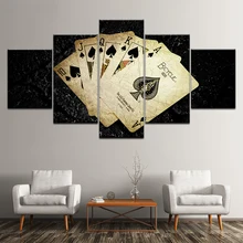 Настенные художественные картины на холсте покер карты домашний декор азартные покерные картины HD принты клуб казино Бар Ресторан украшения Плакаты