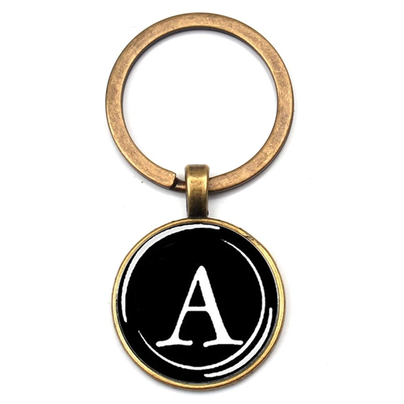 XKHLHJ 26 English alphabet keychain name first letter ABCD pendant key chain car wallet handbag men and women jewelry gift XKHLHJ 26 English alphabet keychain name first letter ABCD pendant key chain car wallet handbag men and women jewelry gift