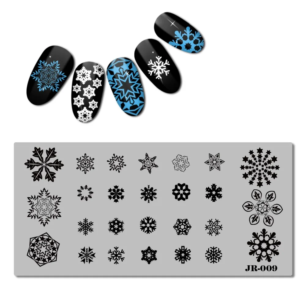 us 1 99 1pc christmas theme stamping plate snowflake nail template christmas moose tree winter nail stamp plate nail art tools in nail art templates winter tree templates