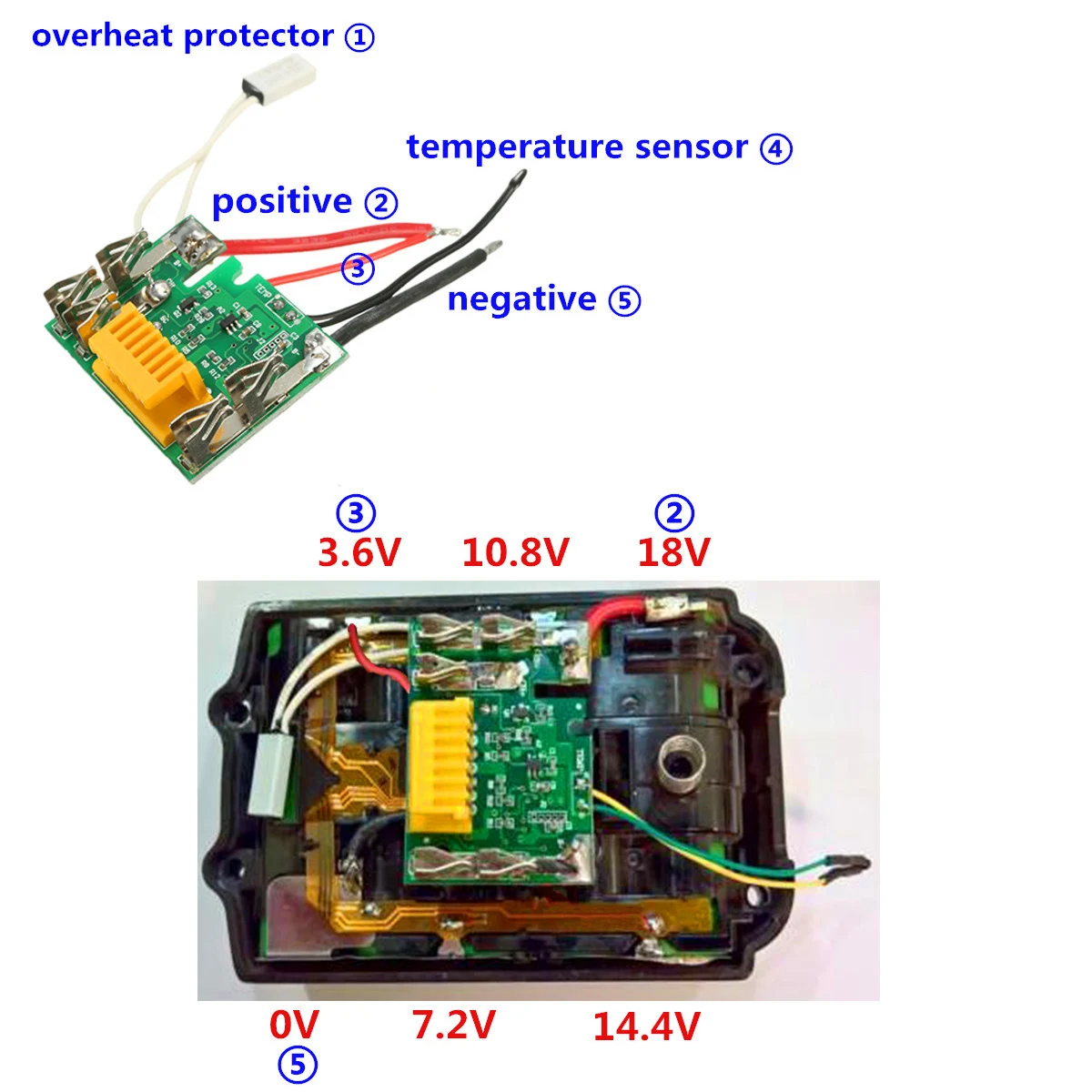 

Battery Protect Circuit Module Board for Makita Drill Chip Electric Tools Over Charge Short Circuit 18V PCM PCB Li-ion Lithium