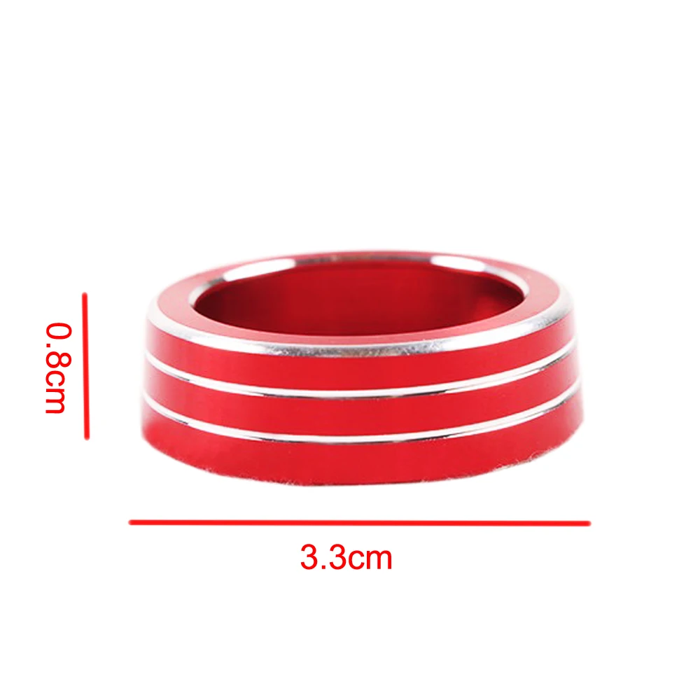 JEAZEA New 2pcs Aluminum AC Switch Button Cover Air Condition Climate Control Ring Knob Trim for Honda For Civic 2016 2017 Shape only-7